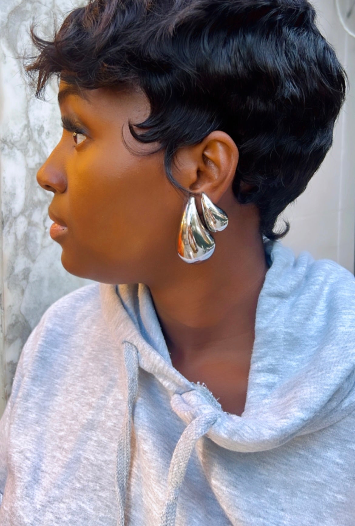 NAOMI XL EARRING - SILVER