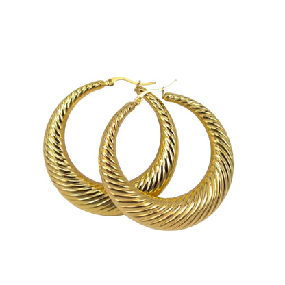 CASSIE TEXTURED HOOPS